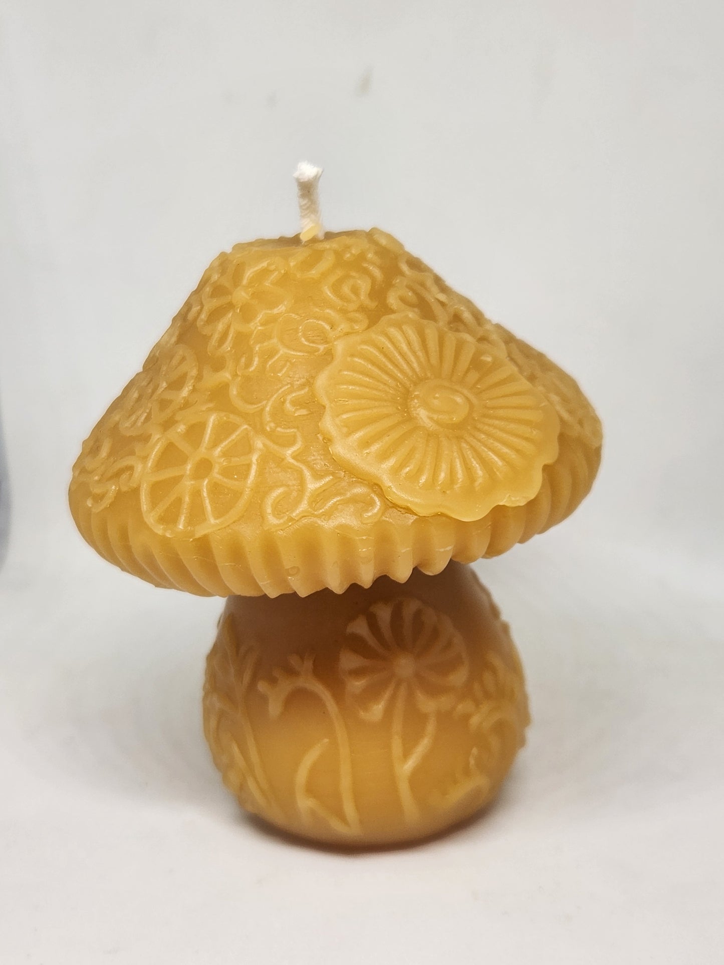 Mushrooms Beeswax Candle
