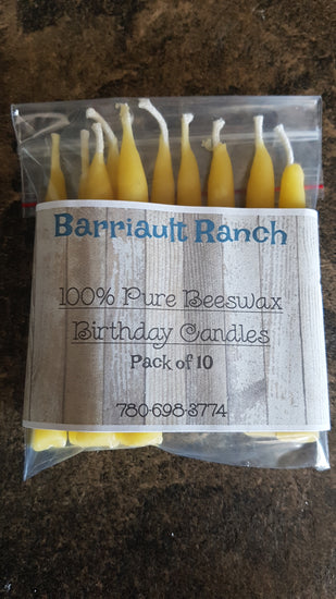 Birthday candles - beeswax- Barriault Ranch