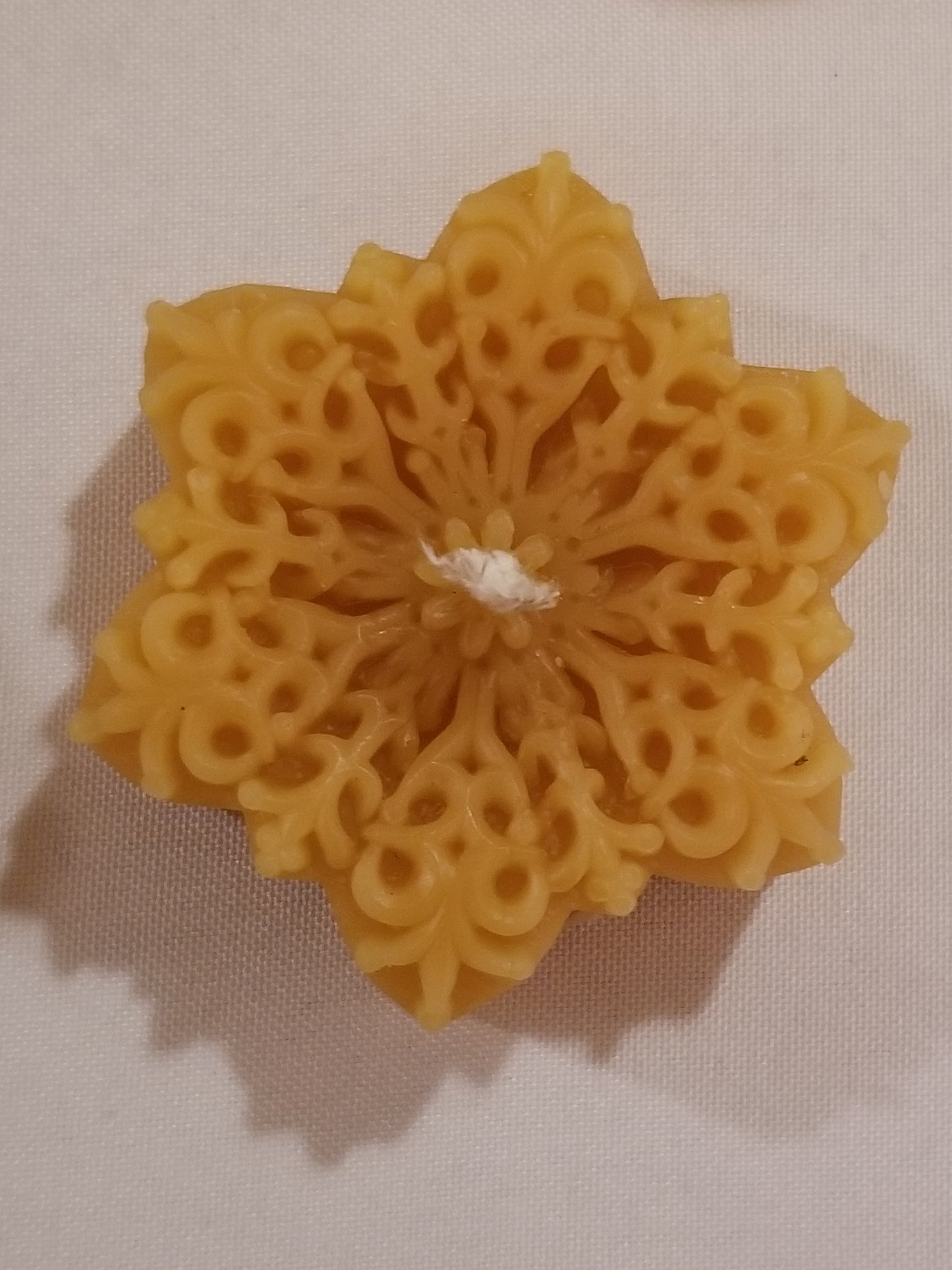 Snowflake Beeswax CandleCandles- Barriault Ranch