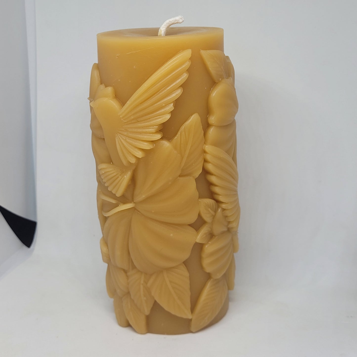 Hummingbird Pillar Beeswax Candle - Barriault Ranch