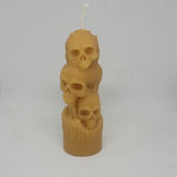 Stacked Skulls Beeswax Candle - Barriault Ranch