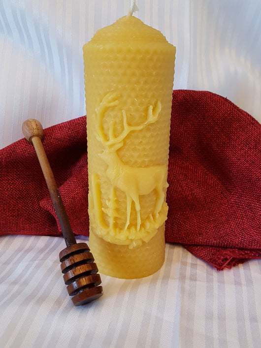 Wildlife - pure beeswax candle 6.5