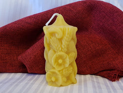 Wheat Rose- pure beeswax candle 2
