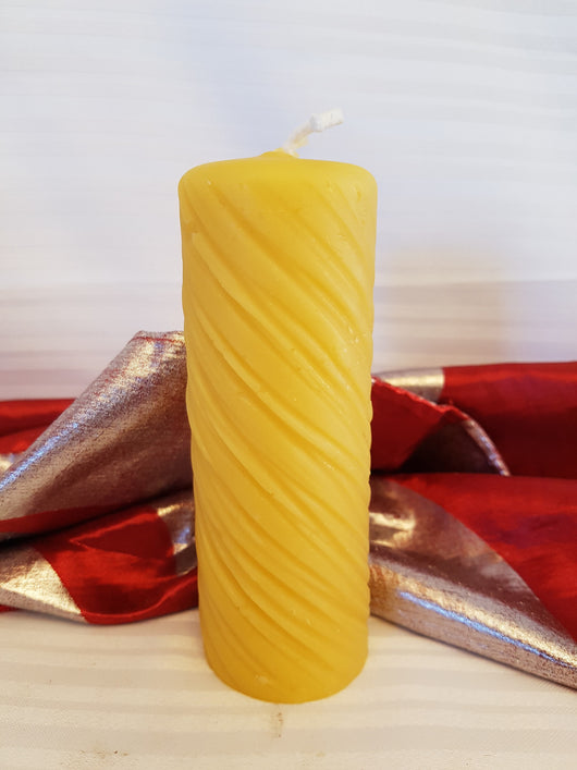Swirl Twist Pure Beeswax candleCandles- Barriault Ranch