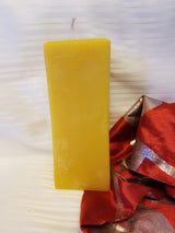 Square Pure Beeswax CandleCandles- Barriault Ranch