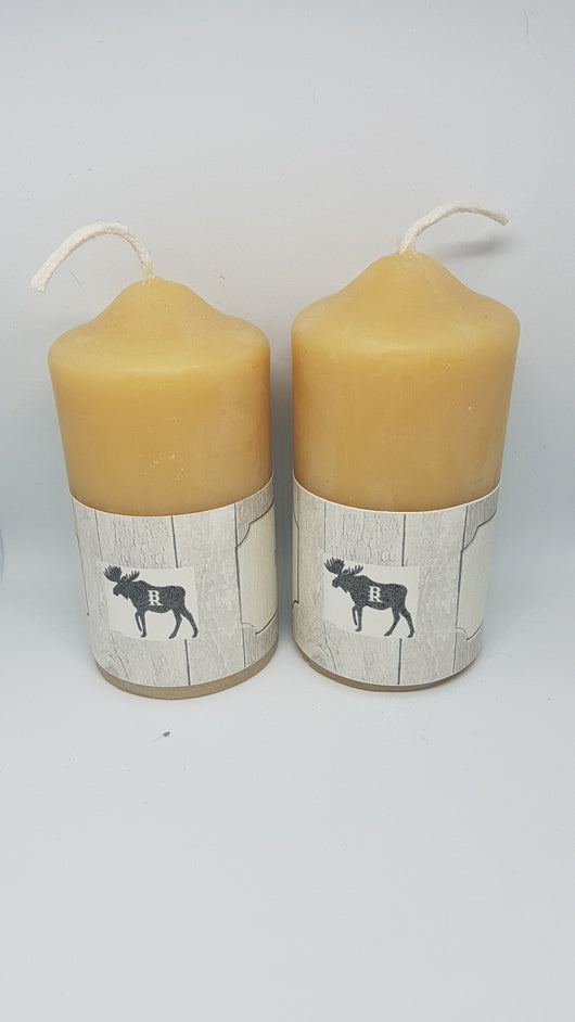 Small Pillar - Pure beeswax candle- Barriault Ranch
