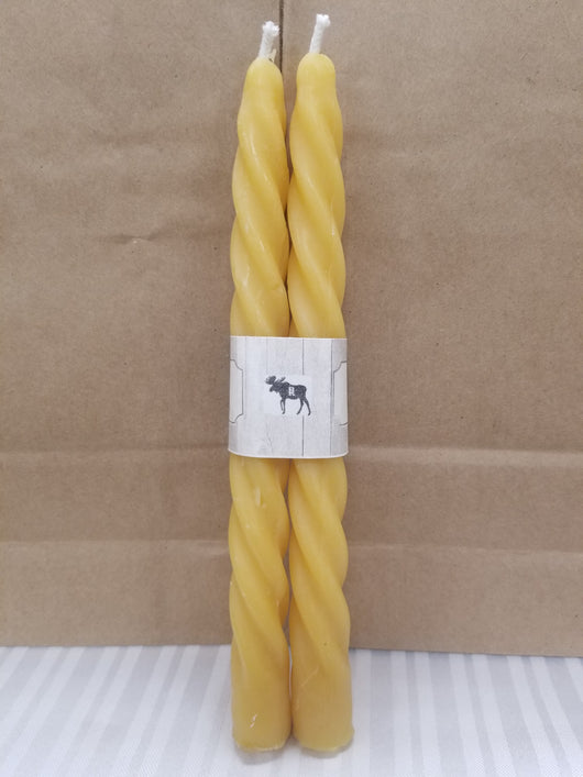 Taper twist beeswax candle- Barriault Ranch