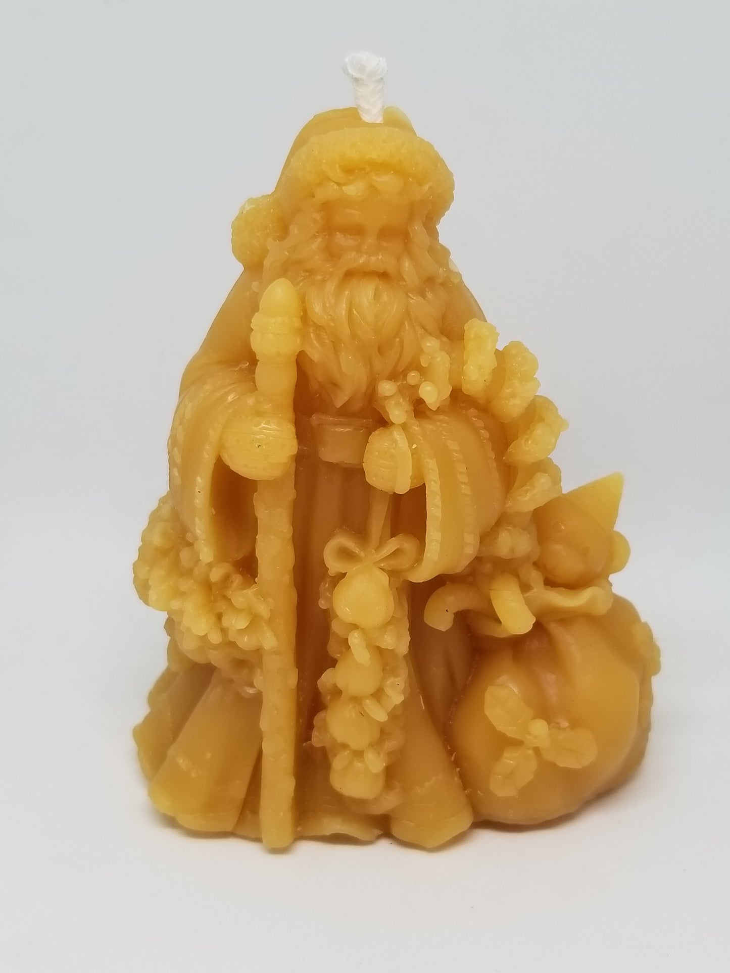 Father Christmas Beeswax Candle - 4"h x 3"w x 2"dCandles- Barriault Ranch